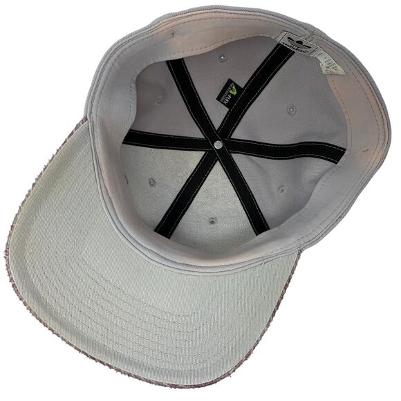 Adidas Trefoil Hat Cap Flex Fitted L Large Gray Red 6 Panel Wool Blend - Picture 4 of 12